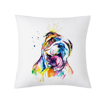 Creative Dog Cushion Cover French Bulldog Printing Throw Pillow Case Bulldog Cushion Cover Home Decoration Pillowcase
