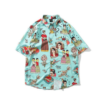 Aloha Casual Print Short Sleeve Shirt Men 2019 Summer Fashion