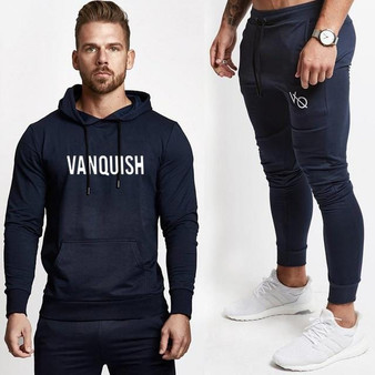 Cotton casual men's suit 2020 men's hoodie + men's trousers fashion sportswear outdoor streetwear fashion men's clothing