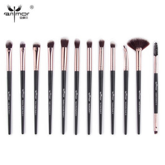 Premium 12 pieces pro-makeup set including Eye Shadow Blending Eyeliner Eyelash Eyebrow Brushes For Makeup