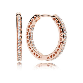 get this love heart round crystal diamond rose gold earring