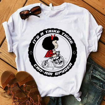 Women's T-shirt Mafalda Cartoon Fashion Print T-shirt Ladies Casual Harajuku Graphic T-shirt Short Sleeve Kawaii Tshirt Female