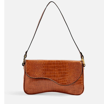 New Crocodile Flap Shoulder Bag Saddle Bag