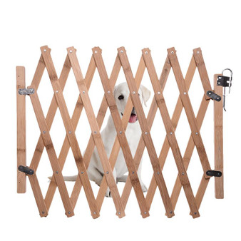 Folding Cat Dog Barrier  Bamboo Safety Gate