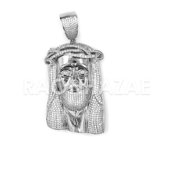 New Lab diamond Micro Pave JUMBO Jesus Walks Pendant.