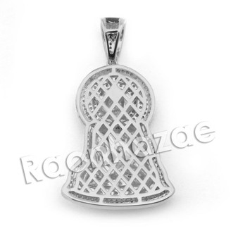 Lab diamond Micro Pave Buddha Pendant w/ Miami Cuban Chain BR093