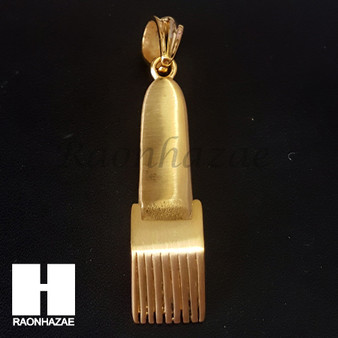316L Stainless steel Gold Barber Clipper Trimmer Pendant SS017