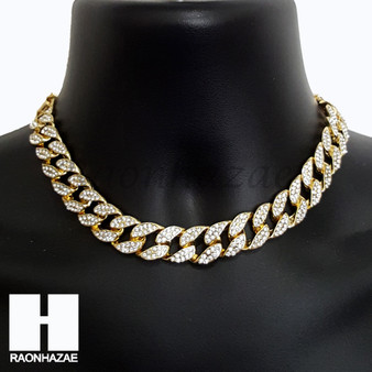 Hip Hop Premium Microphone Miami Cuban Choker Tennis Chain Necklace D