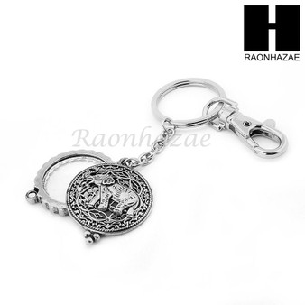 5X Magnifying Glass Lady Luck Elephant Key Chain Pendant Chain Necklace Set SJ2S