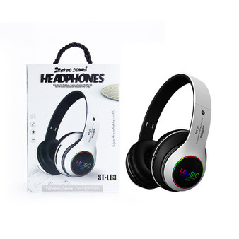 Fashion Colorful LED Smart Headphones Light Over Ear HD Foldable Headphones /Free Shipping
