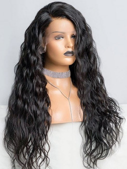 Foxwigs Lace Front Wigs Long Side Parting Water Wave Lace Front Hair Wig/Free Shipping