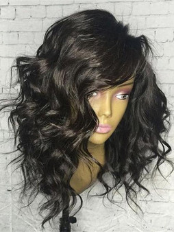 Foxwigs Lace Front Wigs Side Bang Natural Wave Hair Long Wig/Free Shipping