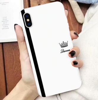 King & Queen Couples Case For iPhone 11 Pro Max, 11 Pro, 11, Xs Max, XS/X, Xr, 8/7 Plus, 8/7, 6s Plus, or 6