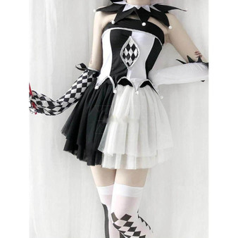 Gothic Lolita Clown Costume Kawaii Cosplay #JU2626
