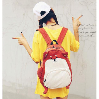 Shiba Doge Pug Backpack Kawaii Schoolbag #JU2392