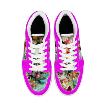 Olanquan Floral Low Top Leather Sneakers