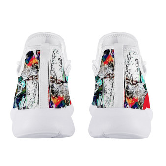 Olanquan Multi-color mesh Sneakers White Mesh Knit Sneakers