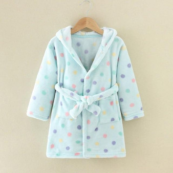 Children Bath Robes Flannel Winter Kids Sleepwear Robe Infant pijamas Nightgown For Boys Girls Pajamas 10-2 Years Baby Clothes
