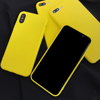 Bright Yellow Soft TPU Case Protection For iPhone XS Max, XS  & More