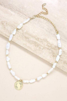 Paloma Pearl Coin Necklace