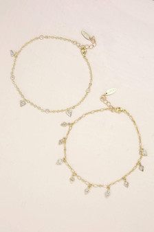 Mini Crystal Charms Anklet Jewelry