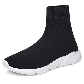 Socks Sneakers Women Men Knit Upper Breathable Sport Shoes Sock Boots Woman Chunky Shoes High Top Running Shoes For Men Women