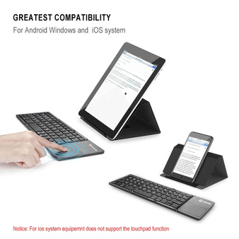 Portable Folding Bluetooth Wireless Rechargeable Keyboard