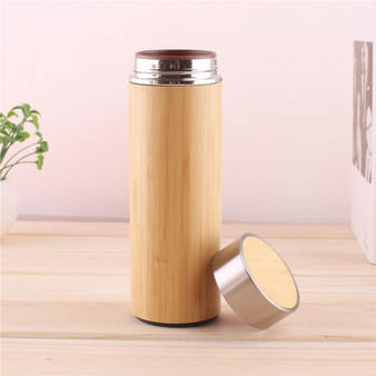 Bamboo Thermos Bottle Vacuum Flasks