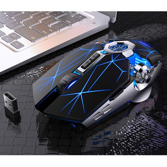 Gaming Mouse Rechargeable Wireless Silent Mouse LED Backlit 2.4G USB 1600DPI Optical Ergonomic Mouse Gamer Desktop For PC Laptop