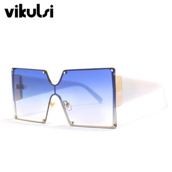 Unisex Fashion 2019 New Ladies Square Sunglasses Women Goggle Shades Vintage Brand Designer Oversized Sun Glasses For Female Men