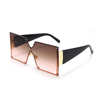 One Piece Square Sunglasses Women Oversized Gradient Blue Black Sun Glasses Trend Men Female Brand Designer Shades UV400