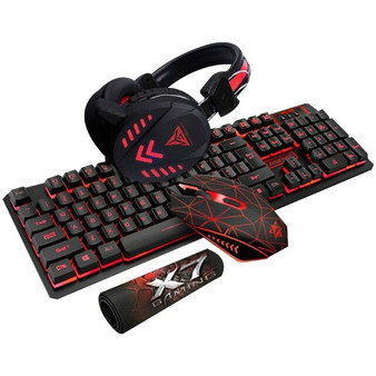 GAMING KEYBOARD - YESIDO 4Pcs/Set K59 Mechanical Wired USB Keyboard Illuminated Gaming Mice Mouse Pad Mat Headphone Desktop Backlight Headset Kit