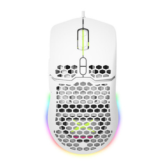 Dear GAMING MOUSE - Delux M700 PMW3389 RGB Gaming Mouse 67g Lightweight Honeycomb Shell Ergonomic Mice