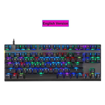 Motospeed English/Russian Gaming Mechanical Keyboard RGB LED Backlight USB Wired laser Ergonomics Keyboard For PC computer gamer