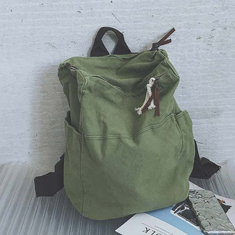 Canvas Backpack Trendy Travel Bag