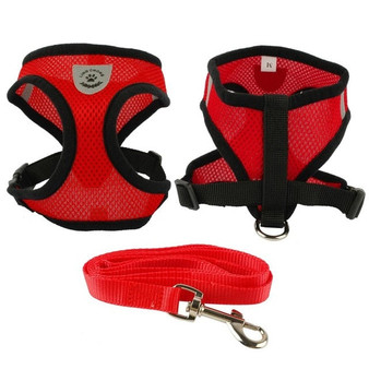New Soft Breathable Air Nylon Mesh Puppy Dog Pet Cat Harness and Leash Set