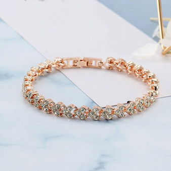 Women’s Gold/Silver Crystal link Bracelet