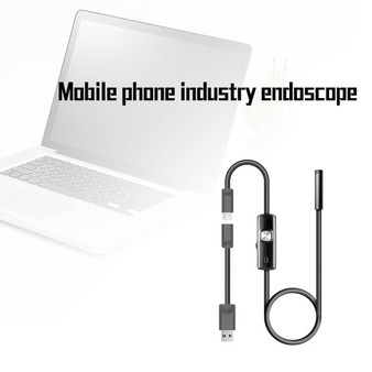 1M 1.5M 5.5mm 7mm Endoscope Camera Flexible IP67 Waterproof Inspection Borescope Camera for Android PC Notebook 6LEDs Adjustable