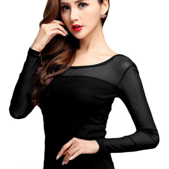 Women Casual Long Sleeve Lace Blouse top