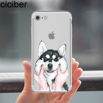 Doggy Design Silicon Phone Case Cover for IPhone 6, 6S, 7, 8 Plus, 5S, SE, X