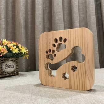 Creative Wooden Paw Lamp