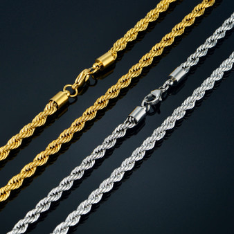 Gold & Silver Plated Rope Chain