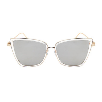 KIJO Cat eye Sunglasses Women Vintage Metal Glasses For Women