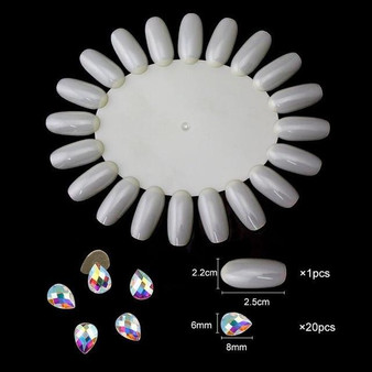 20 Pieces Crystal Nail Art 3D Crystals Rhinestones