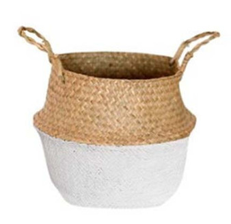 Foldable Handmade Bamboo Belly Garden Flower Pot Planter Basket