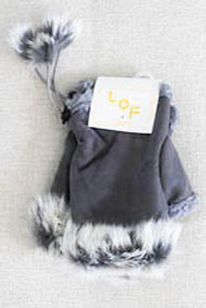 357 Grey -  Fingerless Fur Glove