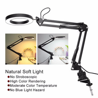 LED Desk Lamp Flexible Eye Protection Light Lamp Metal Hose Lamp with Clip Salon Nail Art Manicure Supplies Tattoo accessories