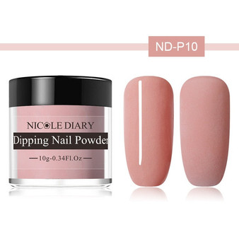 NICOLE DIARY 10g Nude Series Powder Set  French Dipping Nail Glitter Without Lamp Cure Dip Nail Powder  Art Design