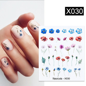 1PC Harunouta Water Nail Sticker Spot Womman Face Nair Art Transfer Stickers Slider Decals Tip Manicuring Art Decoration