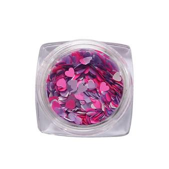 12 Colors DIY Nail jewelry supplies wholesale Symphony Sequin Heart-shaped Nail Accessories 3d Nail Art